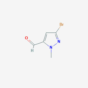 molecular formula C5H5BrN2O B1380742 3-bromo-1-methyl-1H-pyrazole-5-carbaldehyde CAS No. 1367843-92-2