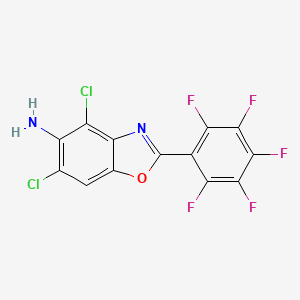 4,6-dichloro-2-(2,3,4,5,6-pentafluorophenyl)-1,3-benzoxazol-5-amine