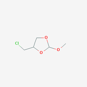 molecular formula C5H9ClO3 B13807456 1,3-Dioxolane, 4-(chloromethyl)-2-methoxy- 