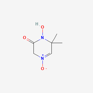 molecular formula C6H10N2O3 B13807463 1-Hydroxy-6,6-dimethyl-4-oxo-3,6-dihydro-4lambda~5~-pyrazin-2(1H)-one CAS No. 83520-31-4