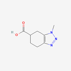 molecular formula C8H11N3O2 B1380751 1-甲基-4,5,6,7-四氢-1H-1,2,3-苯并三唑-6-羧酸 CAS No. 1496734-87-2