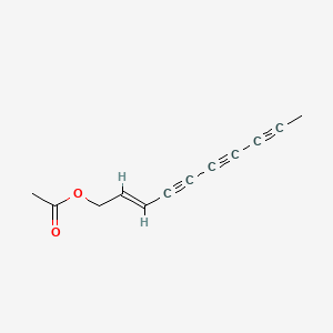 2-Decene-4,6,8-triyn-1-ol, acetate, (E)-