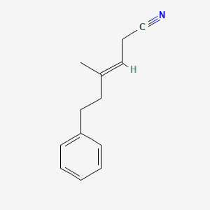 4-Methyl-6-phenylhex-3-enenitrile