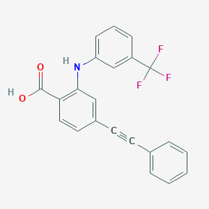 4-(Phenylethynyl)-2-{[3-(trifluoromethyl)phenyl]amino}benzoic acid