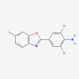 2,6-Dibromo-4-(6-methyl-1,3-benzoxazol-2-yl)aniline