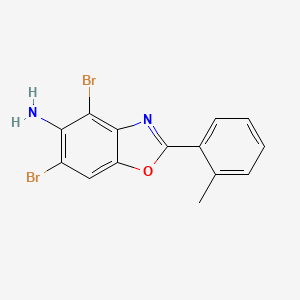 4,6-Dibromo-2-(2-methylphenyl)-1,3-benzoxazol-5-amine