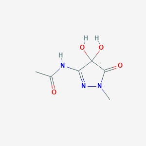 Acetamide,N-(4,5-dihydro-4,4-dihydroxy-1-methyl-5-oxo-1H-pyrazol-3-YL)-