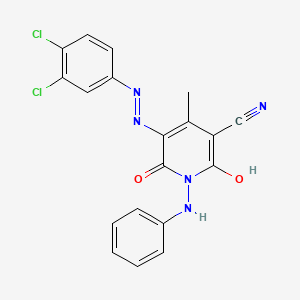 3-Pyridinecarbonitrile, 5-[(3,4-dichlorophenyl)azo]-1,2-dihydro-6-hydroxy-4-methyl-2-oxo-1-(phenylamino)-