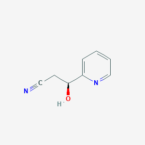 2-Pyridinepropanenitrile,beta-hydroxy-,(betaS)-(9CI)