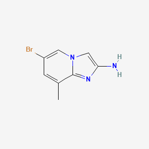 molecular formula C8H8BrN3 B1380767 6-Bromo-8-methylimidazo[1,2-a]pyridin-2-amine CAS No. 1500190-82-8