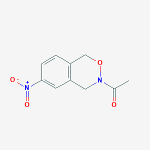 1H-2,3-Benzoxazine, 3,4-dihydro-3-acetyl-6-nitro-