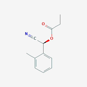 molecular formula C12H13NO2 B13807714 (S)-Cyano(2-methylphenyl)methyl propanoate 