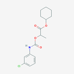 Cyclohexyl 2-[(3-chlorophenyl)carbamoyloxy]propanoate