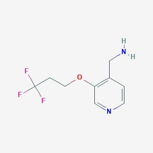 molecular formula C9H11F3N2O B1380778 [3-(3,3,3-三氟丙氧基)吡啶-4-基]甲胺 CAS No. 1551394-28-5