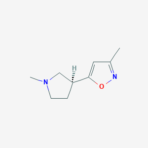 Isoxazole, 3-methyl-5-[(3S)-1-methyl-3-pyrrolidinyl]-(9CI)