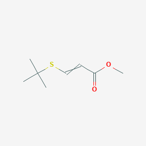 3-[(1,1-Dimethylethyl)thio]propenoic acid methyl ester