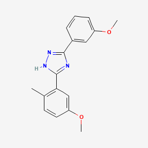 molecular formula C17H17N3O2 B13807876 3-(5-Methoxy-o-tolyl)-5-(m-methoxyphenyl)-s-triazole CAS No. 85681-48-7