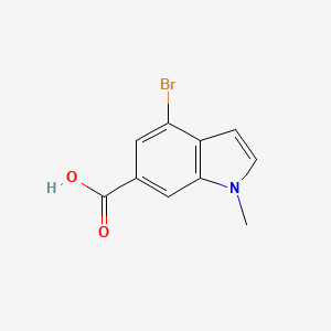 molecular formula C10H8BrNO2 B1380794 4-Bromo-1-methyl-1H-indole-6-carboxylic acid CAS No. 1782217-26-8