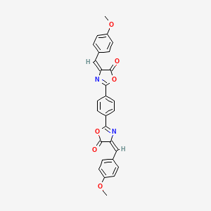 5(4H)-Oxazolone, 2,2'-(1,4-phenylene)bis(4-((4-methoxyphenyl)methylene)-