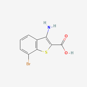 molecular formula C9H6BrNO2S B1380798 3-Amino-7-bromo-1-benzothiophene-2-carboxylic acid CAS No. 1780193-19-2