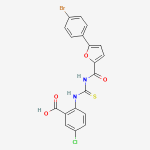 2-[[5-(4-Bromophenyl)furan-2-carbonyl]carbamothioylamino]-5-chlorobenzoic acid