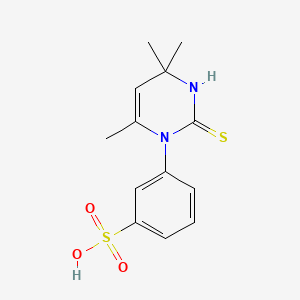 2(1H)-Pyrimidinethione, 3,4-dihydro-4,4,6-trimethyl-1-(3-sulfophenyl)-