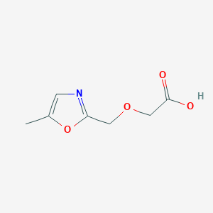 molecular formula C7H9NO4 B1380803 2-[(5-甲基-1,3-噁唑-2-基)甲氧基]乙酸 CAS No. 1216071-12-3