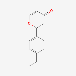 4H-Pyran-4-one,2-(4-ethylphenyl)-2,3-dihydro-,(-)-(9CI)