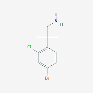 molecular formula C10H13BrClN B1380807 2-(4-Bromo-2-chlorophenyl)-2-methylpropan-1-amine CAS No. 1505399-49-4