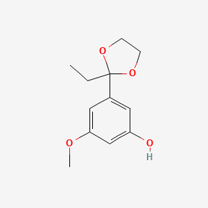 3-(2-Ethyl-1,3-dioxolan-2-yl)-5-methoxyphenol