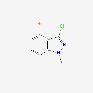 molecular formula C8H6BrClN2 B1380810 4-Bromo-3-chloro-1-methyl-1H-indazole CAS No. 1337881-55-6