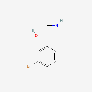 molecular formula C9H10BrNO B1380812 3-(3-Bromophenyl)azetidin-3-ol CAS No. 1388054-56-5