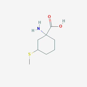 Cyclohexanecarboxylic acid, 1-amino-3-(methylthio)-