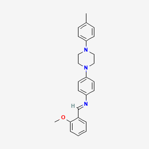 N-((2-Methoxyphenyl)methylene)-4-(4-(4-methylphenyl)-1-piperazinyl)benzenamine