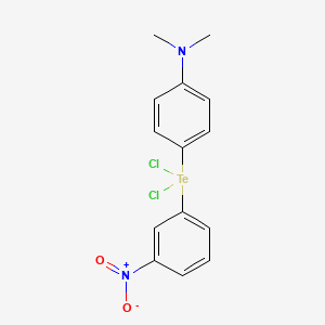 Tellurium, dichloro(p-(dimethylamino)phenyl)(m-nitrophenyl)-