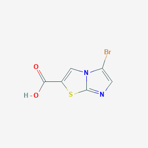 molecular formula C6H3BrN2O2S B1380827 5-Bromoimidazo[2,1-b][1,3]thiazole-2-carboxylic acid CAS No. 1550302-03-8