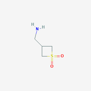 molecular formula C4H9NO2S B1380829 3-(氨基甲基)噻烷 1,1-二氧化物 CAS No. 1422496-55-6