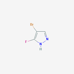 molecular formula C3H2BrFN2 B1380833 4-bromo-3-fluoro-1H-pyrazole CAS No. 1346555-56-3