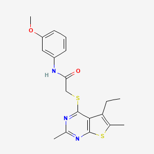 Acetamide,2-[(5-ethyl-2,6-dimethylthieno[2,3-D]pyrimidin-4-YL)thio]-N-(3-methoxyphenyl)-