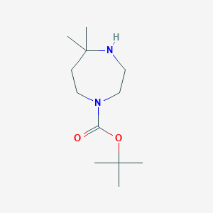 molecular formula C12H24N2O2 B1380844 Tert-butyl 5,5-dimethyl-1,4-diazepane-1-carboxylate CAS No. 1782838-31-6