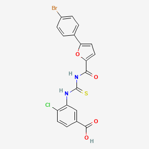 3-[[5-(4-Bromophenyl)furan-2-carbonyl]carbamothioylamino]-4-chlorobenzoic acid