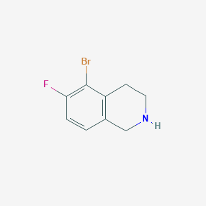 molecular formula C9H9BrFN B1380853 5-Bromo-6-fluoro-1,2,3,4-tetrahydroisoquinoline CAS No. 1781658-43-2