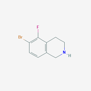 molecular formula C9H9BrFN B1380854 6-Bromo-5-fluoro-1,2,3,4-tetrahydroisoquinoline CAS No. 1781658-50-1