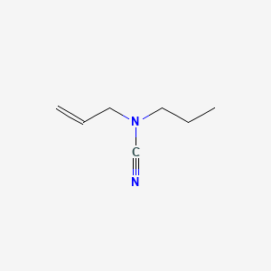 molecular formula C7H12N2 B13808550 Cyanamide,2-propenylpropyl-(9ci) 