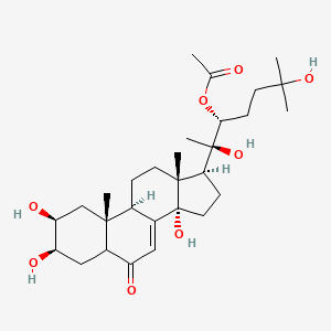 [(2R,3R)-2,6-dihydroxy-6-methyl-2-[(2S,3R,9R,10R,13R,14S,17S)-2,3,14-trihydroxy-10,13-dimethyl-6-oxo-2,3,4,5,9,11,12,15,16,17-decahydro-1H-cyclopenta[a]phenanthren-17-yl]heptan-3-yl] acetate