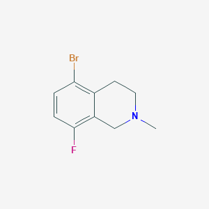 molecular formula C10H11BrFN B1380857 5-Bromo-8-fluoro-2-methyl-1,2,3,4-tetrahydroisoquinoline CAS No. 1781489-28-8
