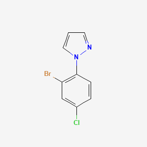 molecular formula C9H6BrClN2 B1380868 1-(2-bromo-4-chlorophenyl)-1H-pyrazole CAS No. 1445866-58-9