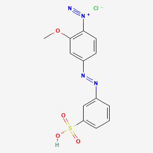 Benzenediazonium, 2-methoxy-4-((3-sulfophenyl)azo)-, chloride