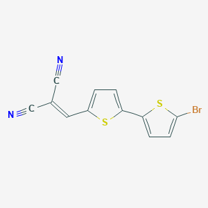 molecular formula C12H5BrN2S2 B1380881 2-[(5'-Bromo-[2,2'-bithiophen]-5-yl)methylene]malononitrile CAS No. 704890-84-6
