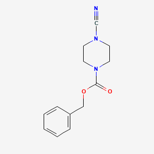 molecular formula C13H15N3O2 B1380882 苄基 4-氰基哌嗪-1-羧酸酯 CAS No. 721450-32-4